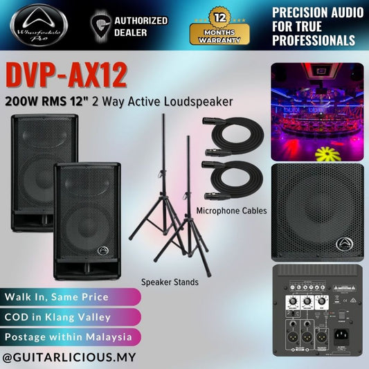 WHARFEDALE PRO DVP-AX12 Series 200 Watts RMS12" 2-Way Active Loudspeaker With Speaker Stand