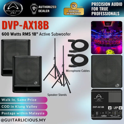 WHARFEDALE PRO DVP-AX18B Series 600 Watts RMS 18" Active Subwoofer Speaker ( DVP AX18B / DVPAX18B )