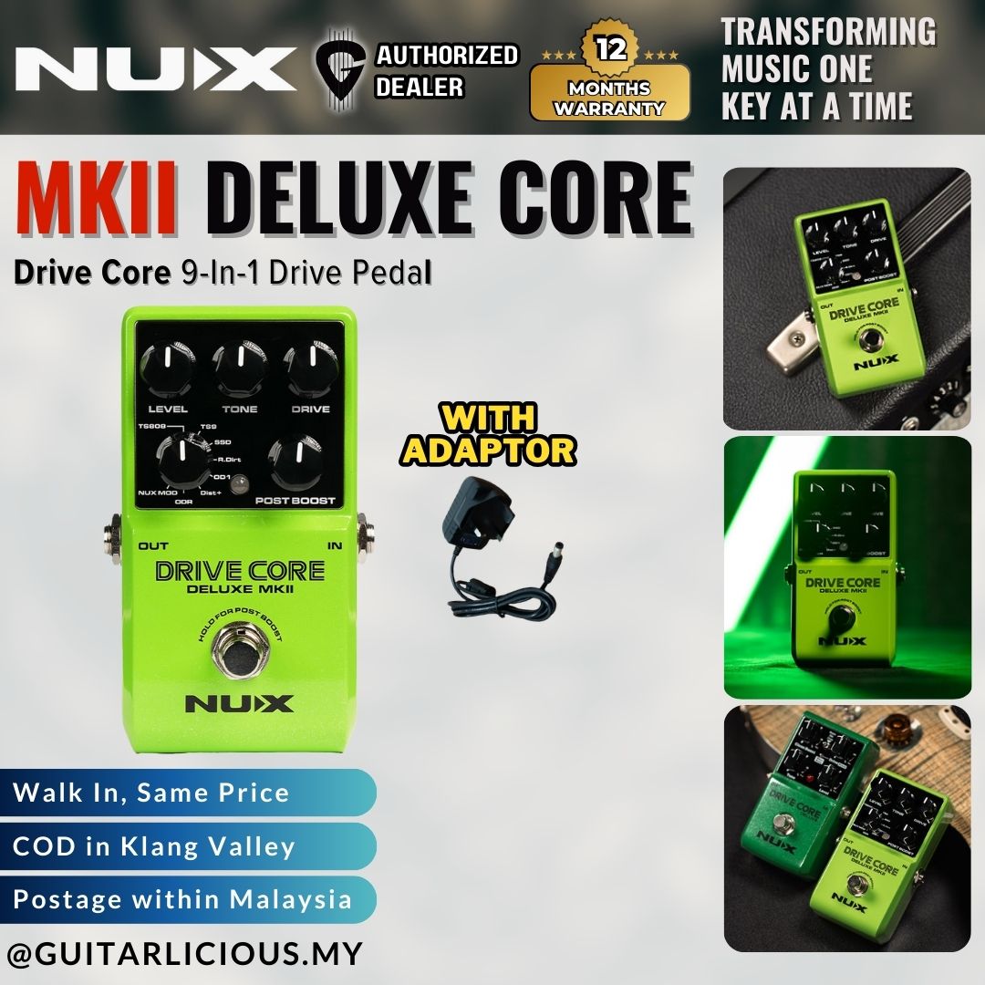 NUX Drive Core Deluxe MkII 9-In-1 Drive Pedal – GUITARLICIOUS