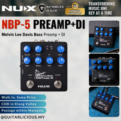 NUX NBP-5 Melvin Lee Davis Bass Preamp + DI ( NBP5 )