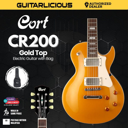 Cort CR200 Electric Guitar with Bag - Gold Top