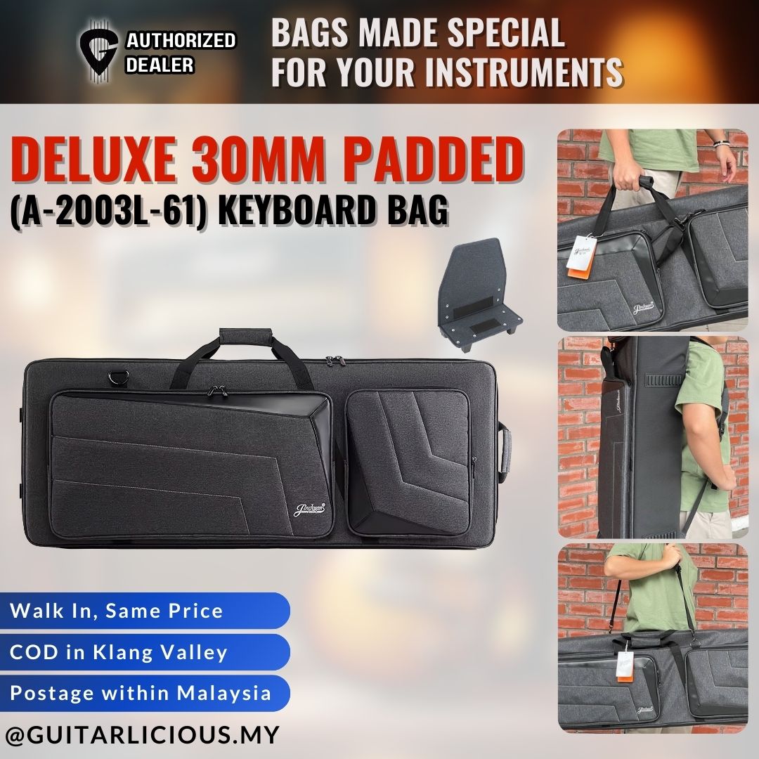 Deluxe 61 Keys Keyboard Bag / Soft Case / Backpack with Wheels (A