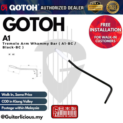 GOTOH A1 Tremolo Arm Whammy Bar ( A1-CR /  A1-GG / A1-BC )