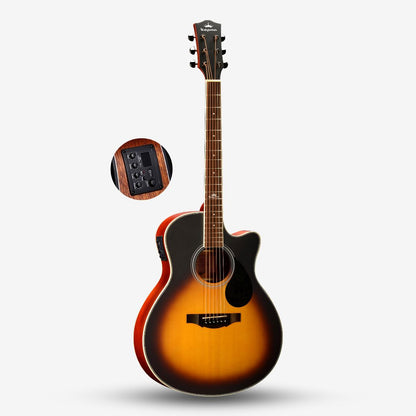 KEPMA A1CE 41 inch Grand Auditorium Semi Acoustic Guitar w K1 EQ ( A1CE-K1 / A1C 41 / A1C-41 )