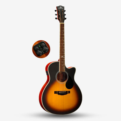 Kepma A1CE 41 inch Grand Auditorium Acoustic Guitar with AcoustiFex® K-10 Pickup (A1CE-K10 / A1C 41 / A1C-41 )