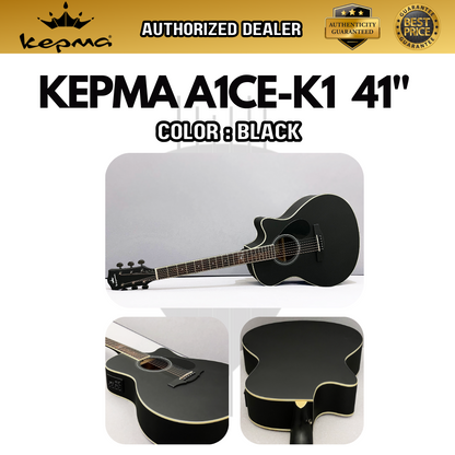 KEPMA A1CE 41 inch Grand Auditorium Semi Acoustic Guitar w K1 EQ ( A1CE-K1 / A1C 41 / A1C-41 )