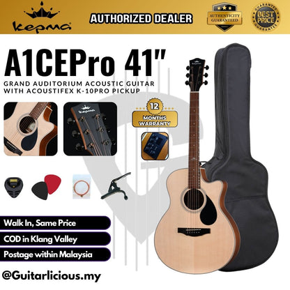 Kepma A1CEPro 41" Grand Auditorium Acoustic Guitar with AcoustiFex® K-10Pro Pickup ( A1CEPro-K10 Pro )
