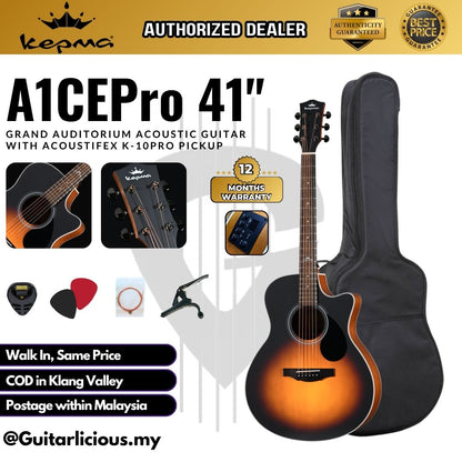 Kepma A1CEPro 41" Grand Auditorium Acoustic Guitar with AcoustiFex® K-10Pro Pickup ( A1CEPro-K10 Pro )