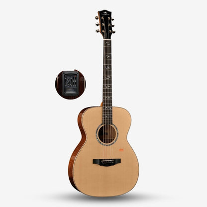 Kepma A1e-OM Series Solid Sitka Spruce Top OM Body Acoustic Guitar , LR Baggs Stage Pro Anthem Pickup w Case A1e-OM-N