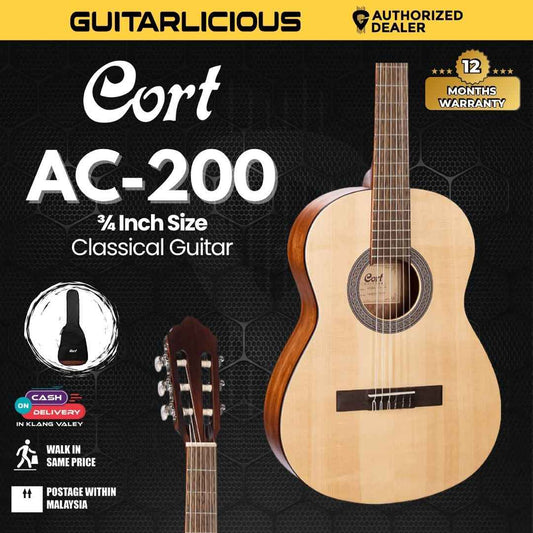 Cort AC-200 3/4 Classical Guitar with Bag - (AC-200)