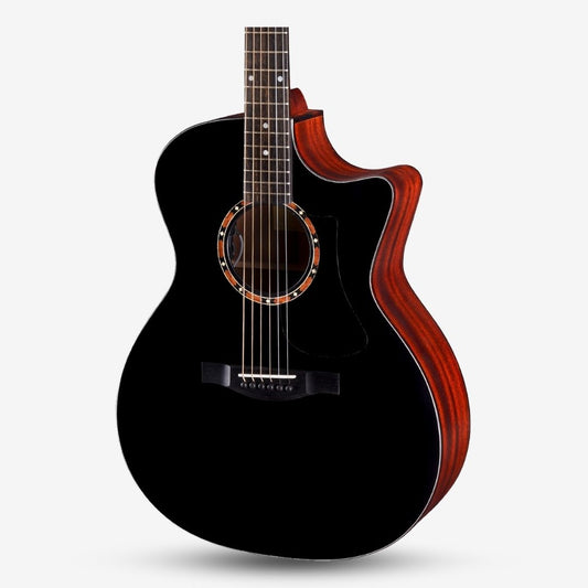 Eastman AC122-2CE Grand Auditorium Acoustic Electric Guitar w/ Fishman Sonitone - Black ( AC1222CE-BK / AC122 2CE BK )