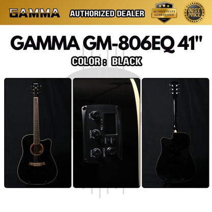 GAMMA ( GM-806EQ ) with Dreadnought 41inch Acoustic Guitar with EQ / Pick up ( GM806EQ / GM 806EQ )