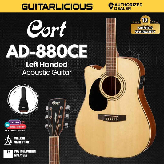 Cort AD-880CE Left Handed Acoustic Guitar With Bag - (AD-880CE / LH)