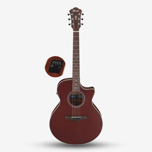 Ibanez AE100 Solid Sitka Spruce Top Acoustic-Electric Guitar Active Pick Up - Burgundy Flat ( AE100-BUF / AE-100 / AE )