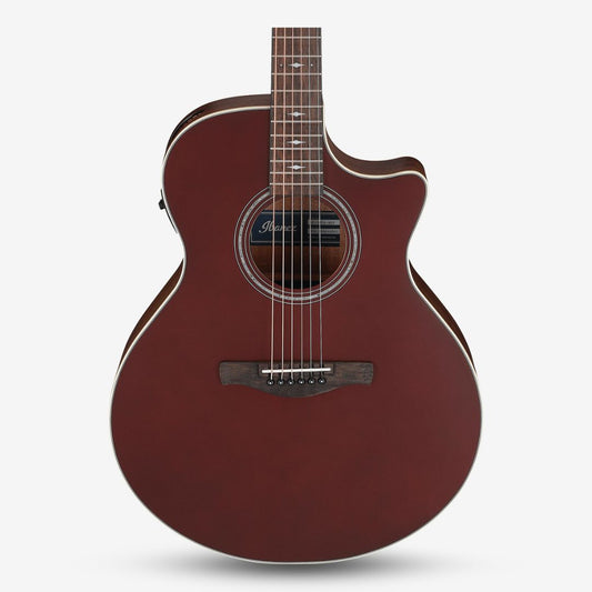 Ibanez AE100 Solid Sitka Spruce Top Acoustic-Electric Guitar Active Pick Up - Burgundy Flat ( AE100-BUF / AE-100 / AE )