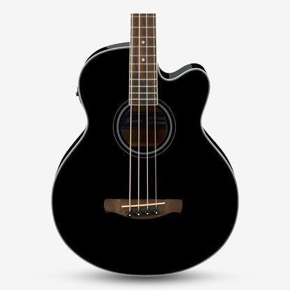 Ibanez AEB8E, High Gloss Black, 4 String Acoustic-Electric Bass Guitar with Pick Up EQ ( AEB-8E / AEB 8E / AEB8E-BK )