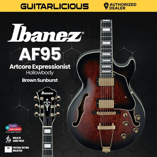 Ibanez AF95 Artcore Expressionist Hollowbody Electric Guitar - Brown Sunburst