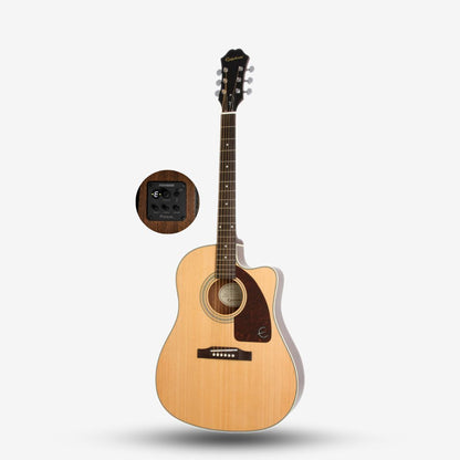 Epiphone AJ-210CE Outfit Semi Acoustic-Electric Guitar with Pickup / EQ - Natural (AJ210 / AJ210CE / AJ-210E )