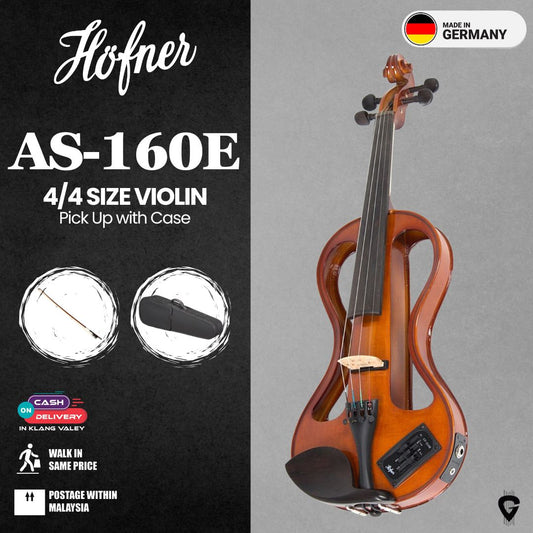 Hofner AS-160E 4/4 Size Violin with Pick Up with Case ( AS-160-4/4)
