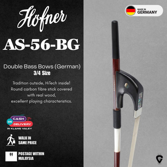 Hofner AS-56-BG3/4 Carbon Soloist Double Bass Bow (German Model)