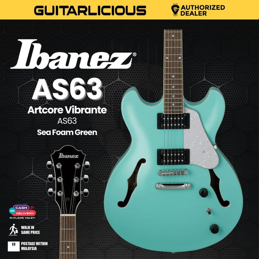 Ibanez Artcore Vibrante AS63 - Sea Foam Green (PRE-ORDER)