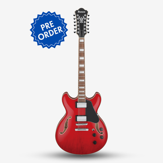 Ibanez Artcore AS7312 12-String Electric Guitar - Transparent Cherry Red (Pre-Order)