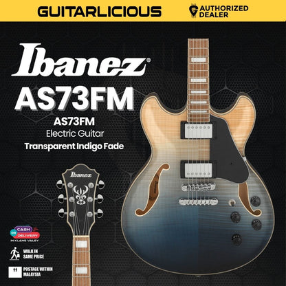 Ibanez AS73FM Electric Guitar - Translucent Indigo Fade (PRE-ORDER)