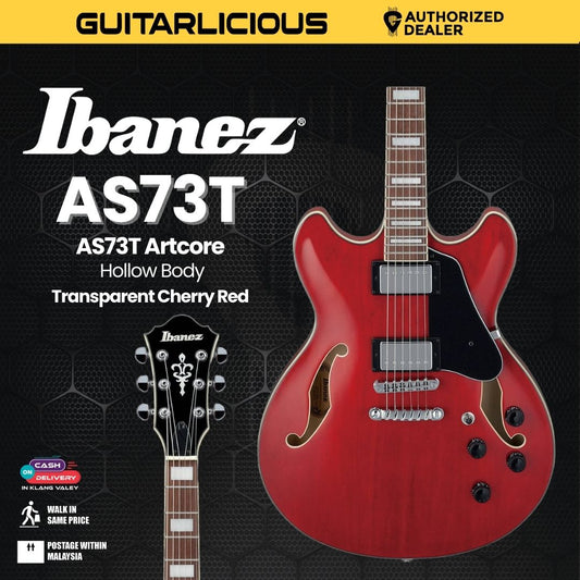 Ibanez AS73T Artcore Hollow Body Electric Guitar - Transparent Cherry (PRE-ORDER)