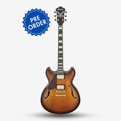 Ibanez Artcore AS93FML Expressionist Left-Handed Acoustic-Electric Guitar - Violin Sunburst (Pre-Order)