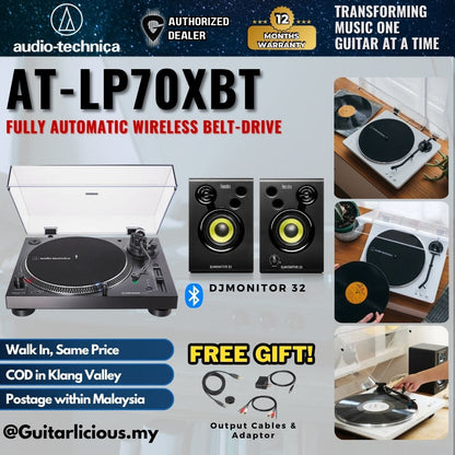 Audio-Technica AT-LP120XBT-USB Wireless Direct-Drive Turntable, Black ( ATLP120XBT / 120XBT / 120XBT-USB )