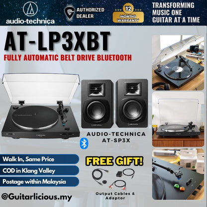 Audio Technica AT-LP3XBT Fully Automatic Belt Drive Analogue Bluetooth Turntable Black Disc Player ( ATLP3XBT AT LP3XBT
