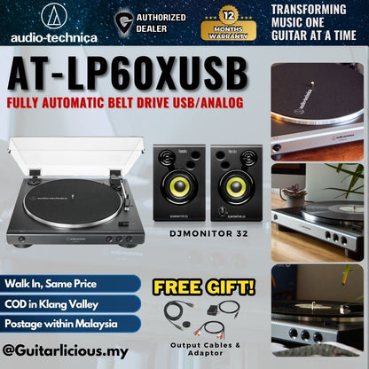 Audio Technica AT-LP60XUSB Belt-Drive Turntable with USB ( AT-LP60XUSB / AT-LP60X / ATLP60X / USB )