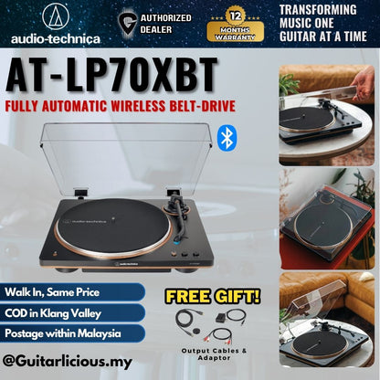 Audio-Technica AT-LP70XBT Fully Automatic Wireless Belt-Drive Turntable - (ATLP70XBT LP70X)