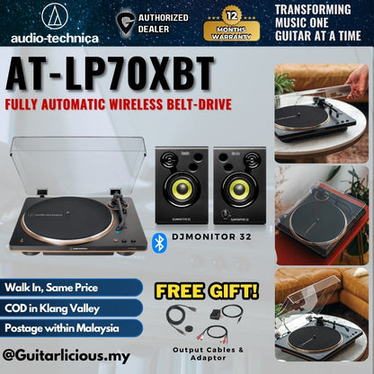 Audio-Technica AT-LP70XBT Fully Automatic Wireless Belt-Drive Turntable - (ATLP70XBT LP70X)