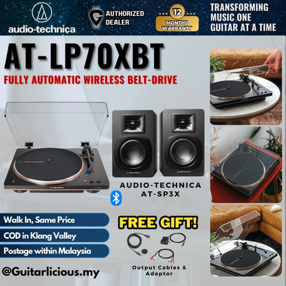 Audio-Technica AT-LP70XBT Fully Automatic Wireless Belt-Drive Turntable - (ATLP70XBT LP70X)