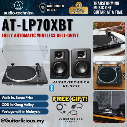 Audio-Technica AT-LP70XBT Fully Automatic Wireless Belt-Drive Turntable - (ATLP70XBT LP70X)