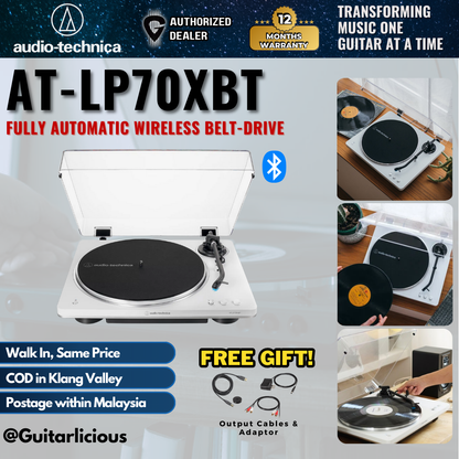 Audio-Technica AT-LP70XBT Fully Automatic Wireless Belt-Drive Turntable - (ATLP70XBT LP70X)
