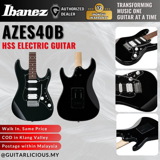 Ibanez AZES40B HSS Electric Guitar - Black