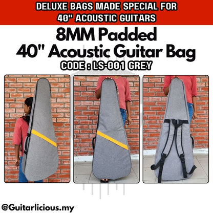 Deluxe 8mm Think Sponge Padded 40 inch Acoustic Guitar Bag ( LS001-40" / LS001-40 / 40inch )