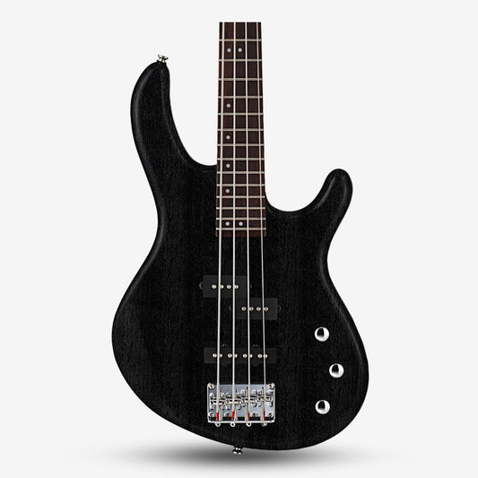 CORT Action PJ (4 String) Electric Bass Guitar with Bag - Open Pore Black (OPB)