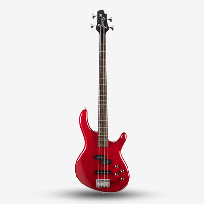 Cort Action Plus (4 string) Electric Bass Guitar Active Pick Up with Bag - Trans Red