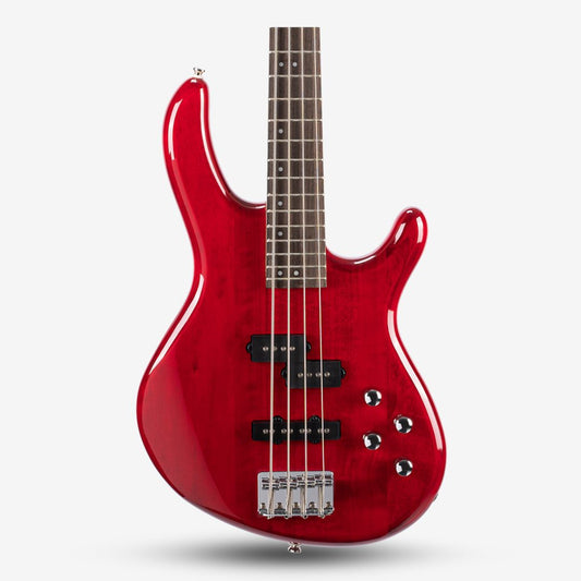 Cort Action Plus (4 string) Electric Bass Guitar Active Pick Up with Bag - Trans Red