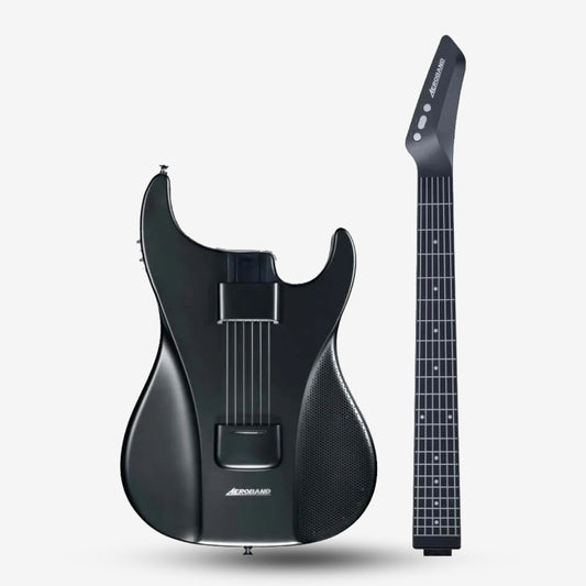 AEROBAND AeroGuitar Stringless Acoustic Electric Travel Guitar, Portable Silent Smart Guitar w/ Removable Fretboard