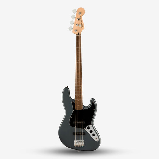 Squier by Fender Affinity Series Jazz 4 String Bass Guitar, Laurel FB, Charcoal Frost Metallic