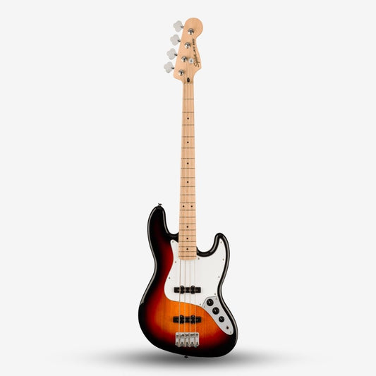 Squier by Fender Affinity Series Jazz 4 String Bass Guitar, Maple FB, 3-Color Sunburst