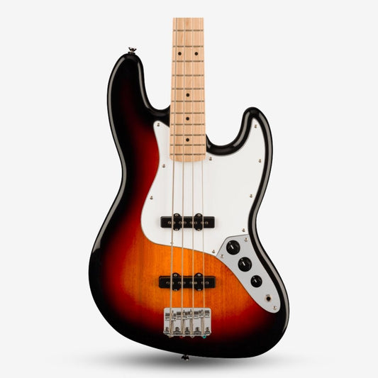 Squier by Fender Affinity Series Jazz 4 String Bass Guitar, Maple FB, 3-Color Sunburst