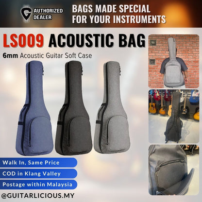 Deluxe 6mm Padded Acoustic Guitar Bag ( LS009 / LS009-41" )