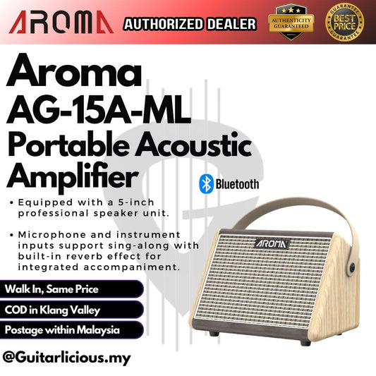 Aroma AG-15A-ML Mini Live Portable Acoustic Amplifier with Bluetooth, Live Function and Drum Rhythm