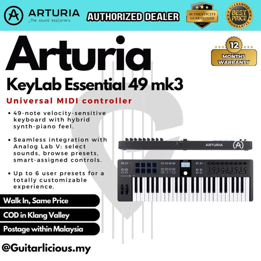 Arturia KeyLab Essential 49 MK3 Keyboard Controller