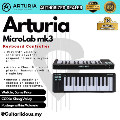 Arturia MicroLab Mk3 Keyboard Controller - Mk3